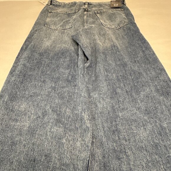 Gap Wide Leg High Rise Stride Jeans Baggy Oversized Blue Size 14R NWT $70 - Picture 7 of 8